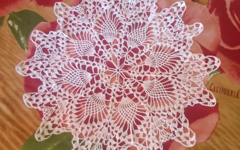 Pineapple crochet doily