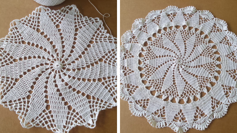 Pineapple Doily Pattern - stage 2